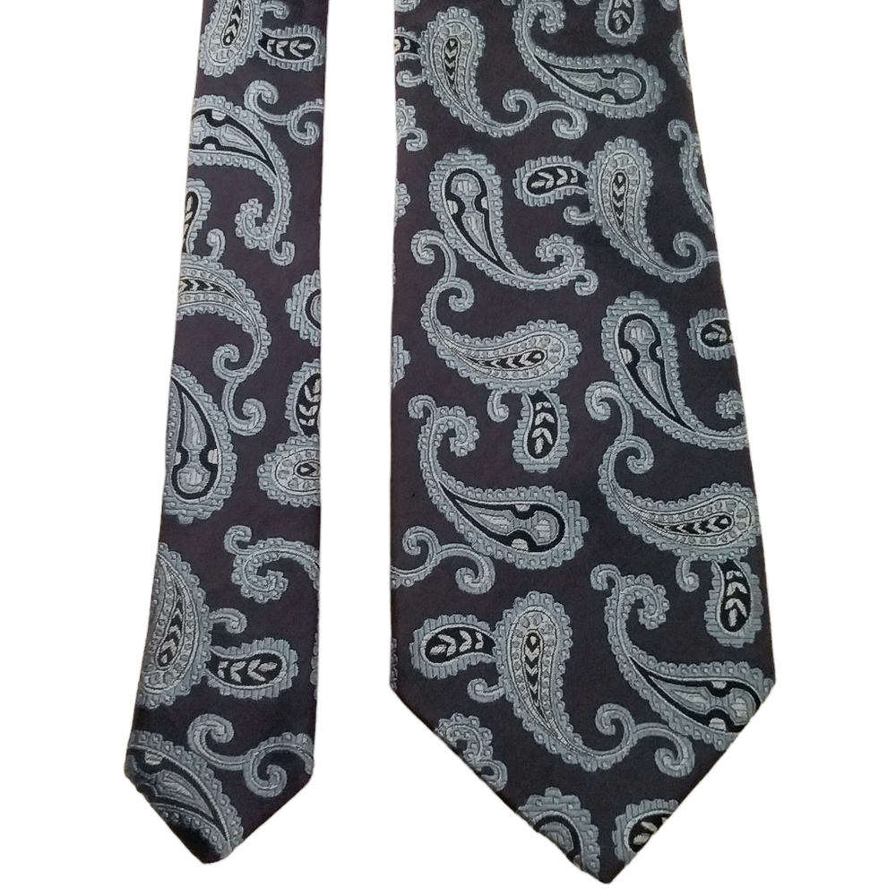 Luciano Gatti Necktie Men's Platinum Collection Silk Paisley Print